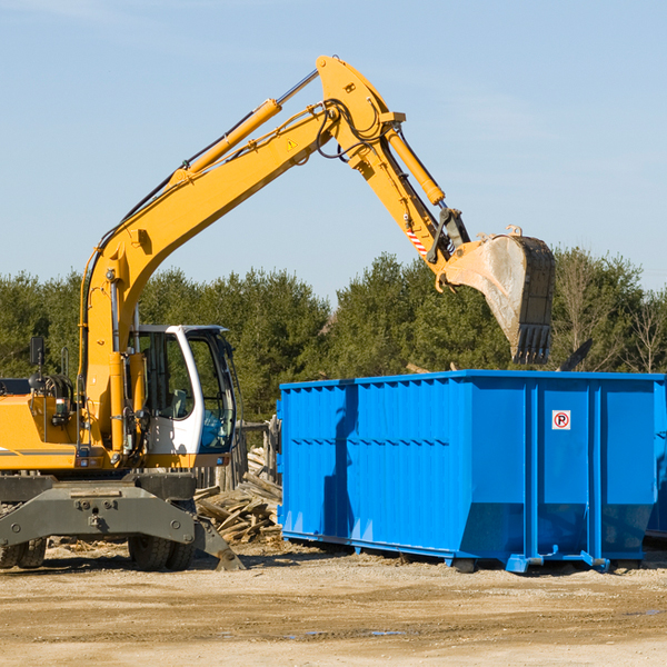 how many times can i have a residential dumpster rental emptied in Blue Mountain MS